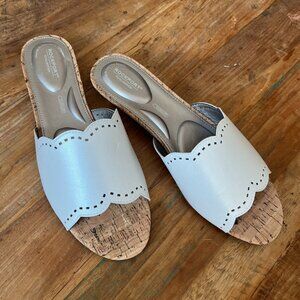 Rockport Pearly White Wedge Sandals Size 10